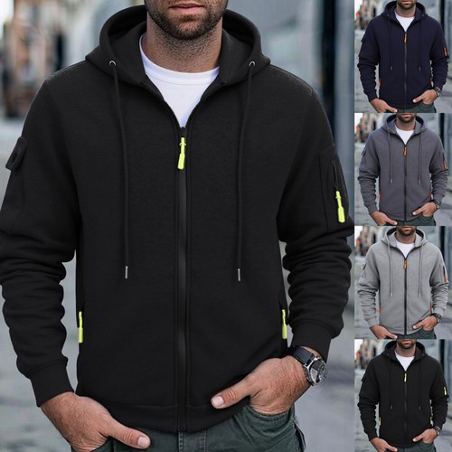 Mens fleece full zip hooded - fleece,
