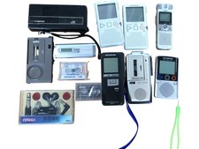 Olympus Sanyo Dictaphone Sony Voice Recorder Bundle Microcassettes Dictasette