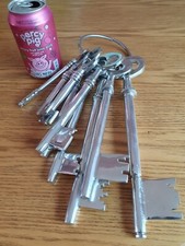 Large Silver Coloured Replica Ornamental Keys Art Sculpture