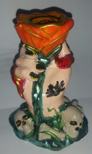 Plaster figurine hand holding - plaster,