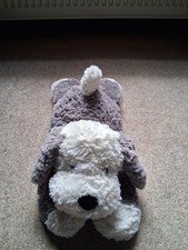 Jellycat Tumblie Sheep Dog Puppy Grey White Teddy Soft Plush Toy Rtd. GENUINE 
