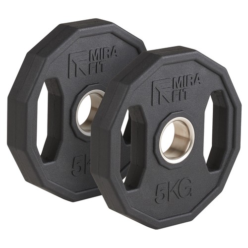 Mirafit 5kg rubber hex - rubber,