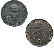 WHIST MARKER TOKEN EDWARD PRINCE & DUKE YORK & George Frederick WILLIAM COMYNS