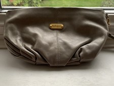 Kipling Pale Grey Leather Wristlet