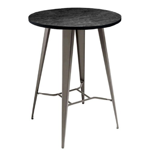 Soho grey darkwood round - darkwood, bar
