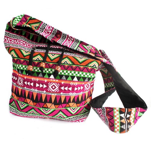 Jacquard bag pink student - jacquard,