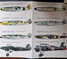 1/72 ESCI Bf 109G various AXIS & Finnish markings, AVIA B-534 & PZL P.24