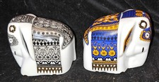 MLESNA Noritake Elephant Salt & Pepper Cruet Set - Caparison Elephants With Box