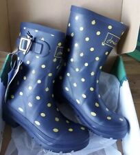 Joules Women Molly Mid Height Printed Wellies - Navy Ladybird  - Adult 3