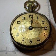 Cronometra First Quality 5 Year Gold Plate Swiss Made Pocket Watch