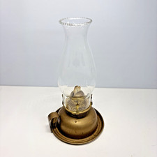 Brass lamp with glass - brass,