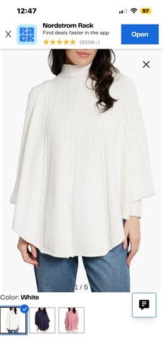 Saachi soft knit batwing cape - saachi,