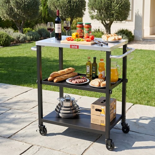 Feasto shelf grill cart - 3-shelf,