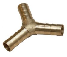 Y Brass Hose Joiner Barbed