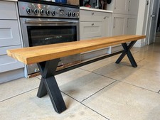 4 seater Oak Bench 1.8m. London. Very Good Condition. £550 RRP.