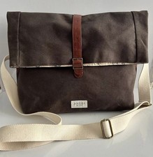Joules Khaki Messenger Rollover Crossbody Shoulder Bag Lined Vgc