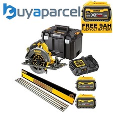 Dewalt DCS579T2 54v XR Flexvolt Circular Saw 190mm + 1.5M Guide Rail + 2 x 6ah