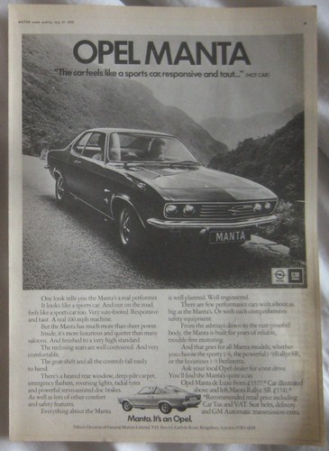 1973 opel manta original - 1973,
