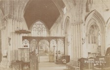 Postcard - Partington Church - Interior