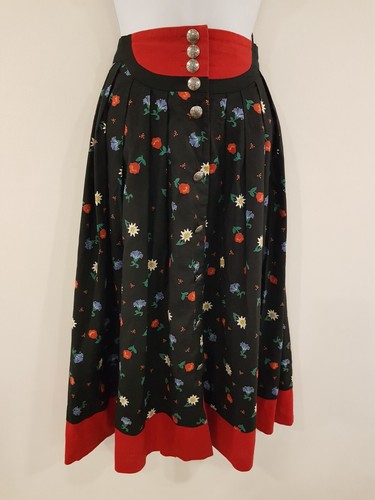 Vintage skirt black cotton - skirt,