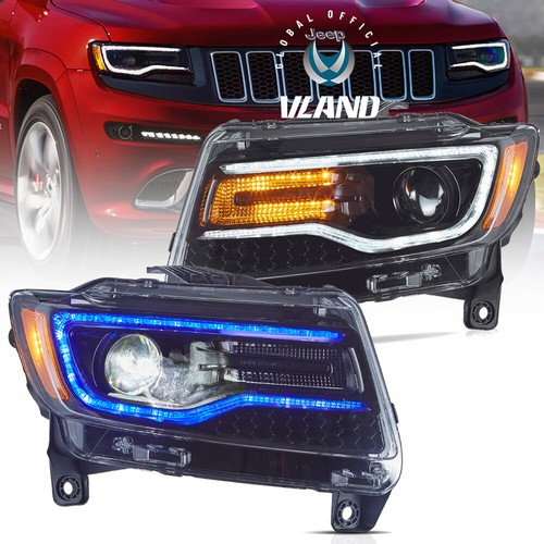 Vland led headlights black - headlights,