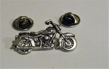 motor bike low rider pewter lapel pin badge uk made