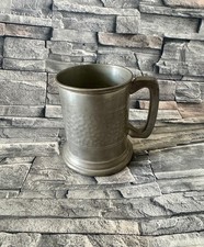 Stamped Vintage English Pewter Tankard Cup
