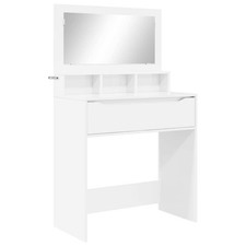 Bedroom Dressing Tables with Drawer with Mirror Engineered Wood Vanity  vidaXL