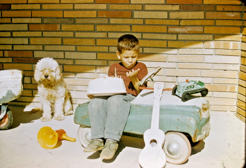 1960s 35mm slide pedal car - pedal,