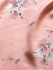 Vintage Japanese Kimono Wedding Silk Fabric Piece Yuzen Dyed Flowers 37ins