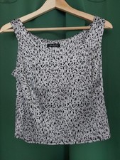 Berkertex Silver Sleeveless Top, Size 14