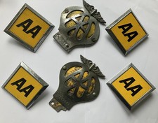 Six Classic AA Car Badges -