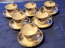 Royal Albert Moonlight Rose Teacup & Saucer Set Of 6. Excellent Condition
