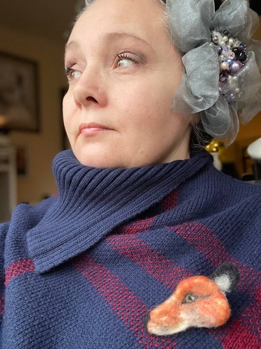 Needle felted brooch - , of