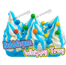 ice cream van sticker Bubblegum whippy Tray trailer shop decal (choose size)