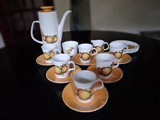 Vintage J&G Meakin 15-piece coffee set, Apple and Pear design plus 4 side plates