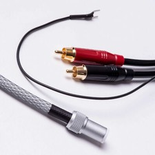 TVA REBEL TONEARM CABLE - 2 Metres - Straight Mini Din - FITS LENCO,GARRARD,LINN