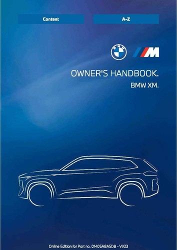 Bmw owners manual handbook - xm,