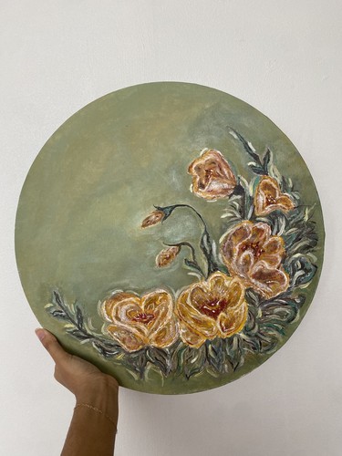 Hand painted green and - hand,