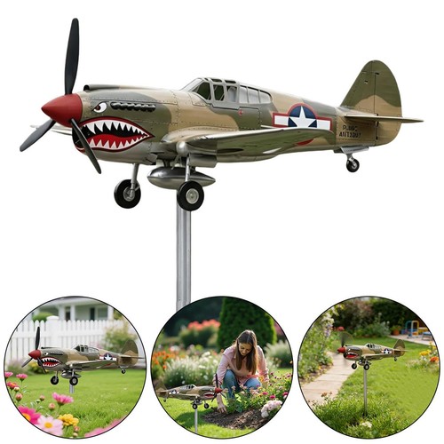 Metal shark mouth warplane - shark,