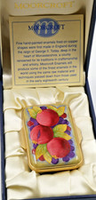 BEAUTIFUL MOORCROFT ENAMEL HINGED RECTANGULAR TRINKET BOX POMEGRANATE NEW BOXED