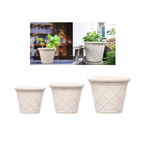 Roman pattern flower pot - roman,