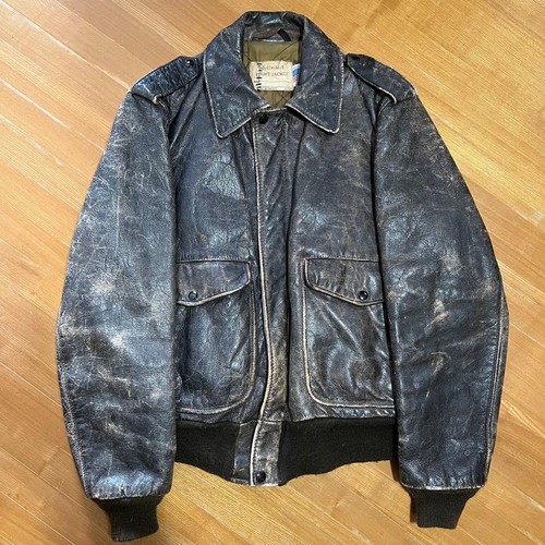Schott leather flight jacket - leather,