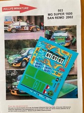 DECALS 1/43 MG ZR EVANS RALLYE