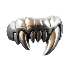 Vampire Fang Ring .925 solid sterling silver Metal Biker Gothic Punk M-Z+.