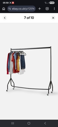 Heavy duty clothes - rail, 6ft
