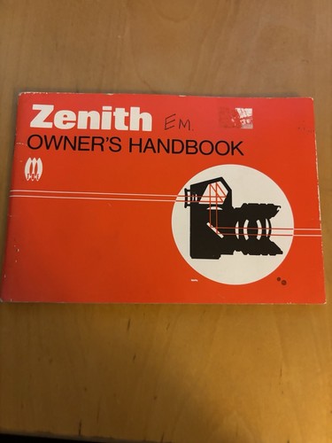 Zenith owners handbook camera - handbook,