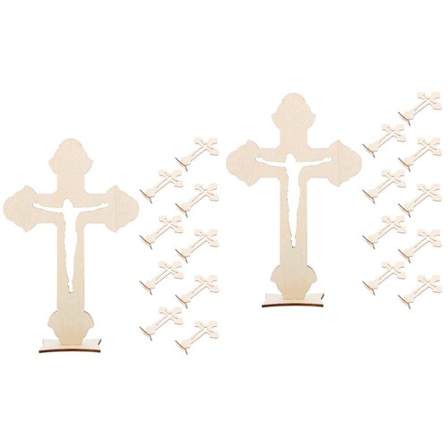 20pcs small wooden cross diy - small,