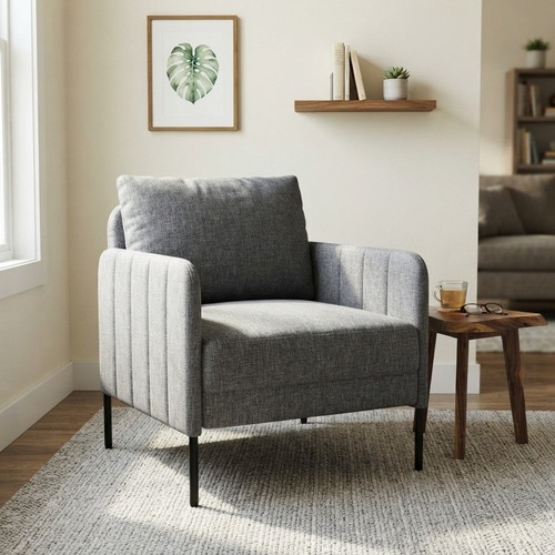 Elegant chenille lounge chair - lounge,