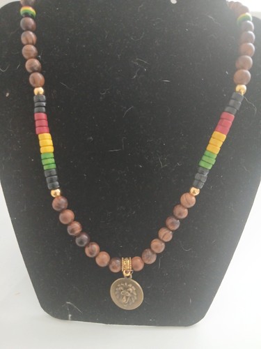 Rastafarian lionhead necklace - rastafarian,